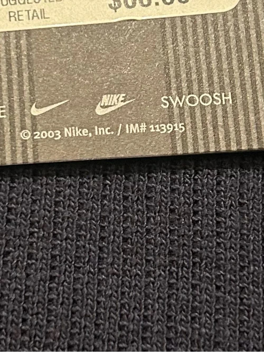 Vintage Nike Golf Swoosh Logo Ribbed Navy Blue Pullover V-neck Sweater XL NWT